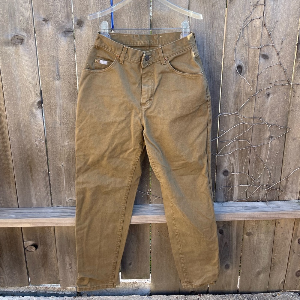 Vintage Lee High Rise Mom Jeans Brown USA Union Made - Size 10 medium
